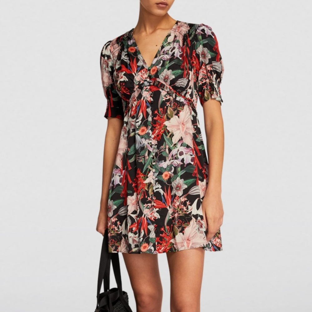 All Saints Floral Demi Leondra Mini Dress